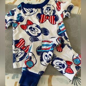 Disney America Mickey & Minnie PJ set 12 months